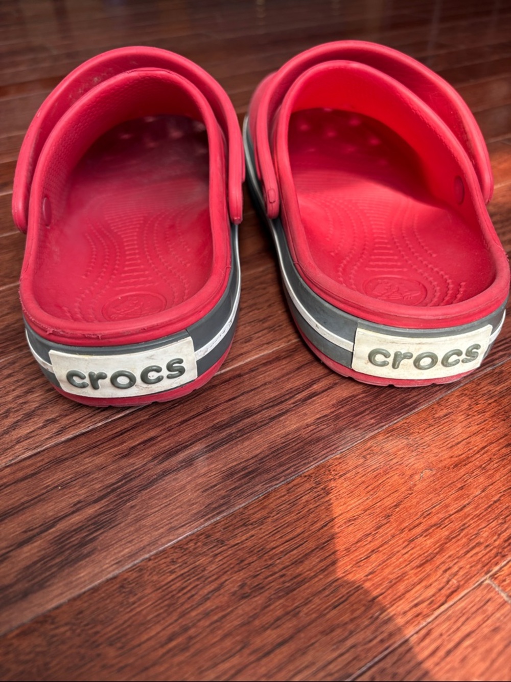 CROCS Kids Red Classic Clog with Heel Strap - Picture 6 of 11